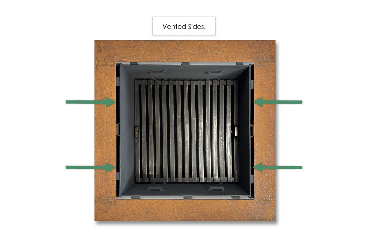 3A Steelworks — Fire Pit and Barbecue — Vented Sides